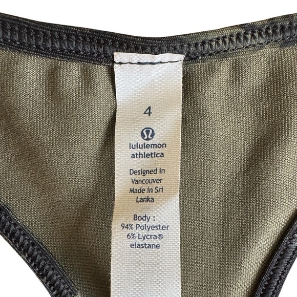 New Lululemon Tank Top Cool Racerback Biggie So Fly Butterfly Fatigue Green 4 - Picture 6 of 6